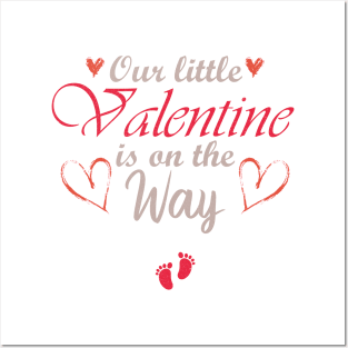 Our Little Valentine Is On The Way, Pregnant Gift Posters and Art